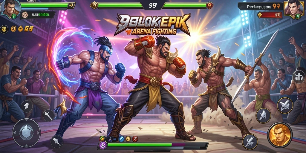 Screenshot yang menampilkan aksi pertarungan mendalam dalam 99LUCK99.