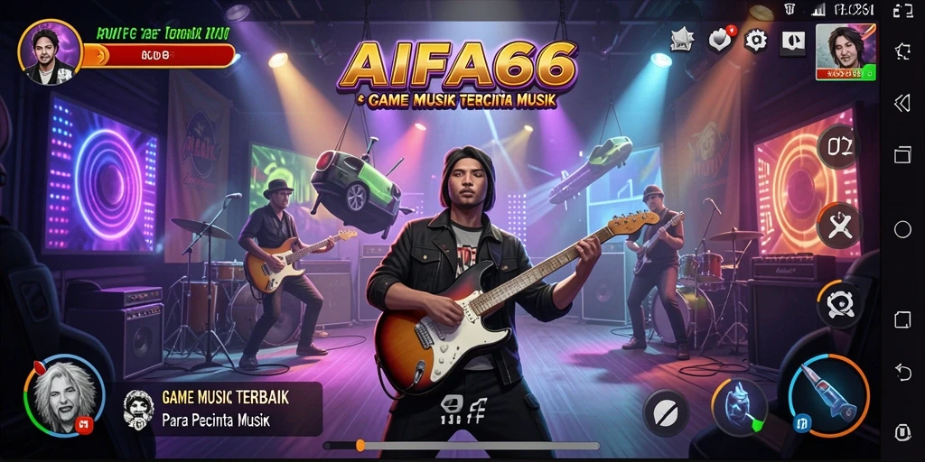 Tampilan utama AIFA66 dengan gameplay musik yang unik.