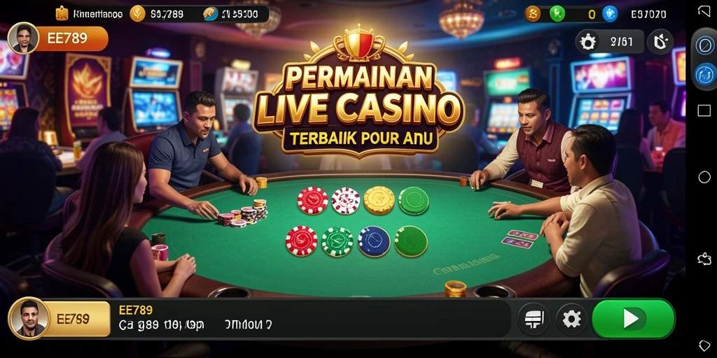 Gameplay Live Casino memukau di EE789 dengan dealer profesional.