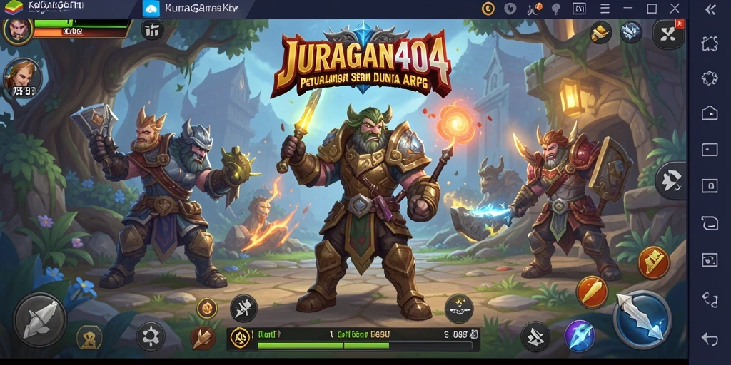 Gameplay seru JURAGAN404 dengan pertarungan aksi yang dinamis.