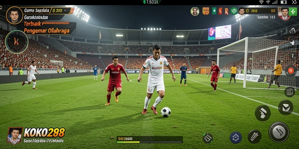 Tampilan menarik dari gameplay KOKO288 yang penuh aksi sepak bola.