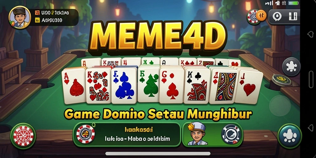 Tampilan menarik dari gameplay Domino di MEME4D.