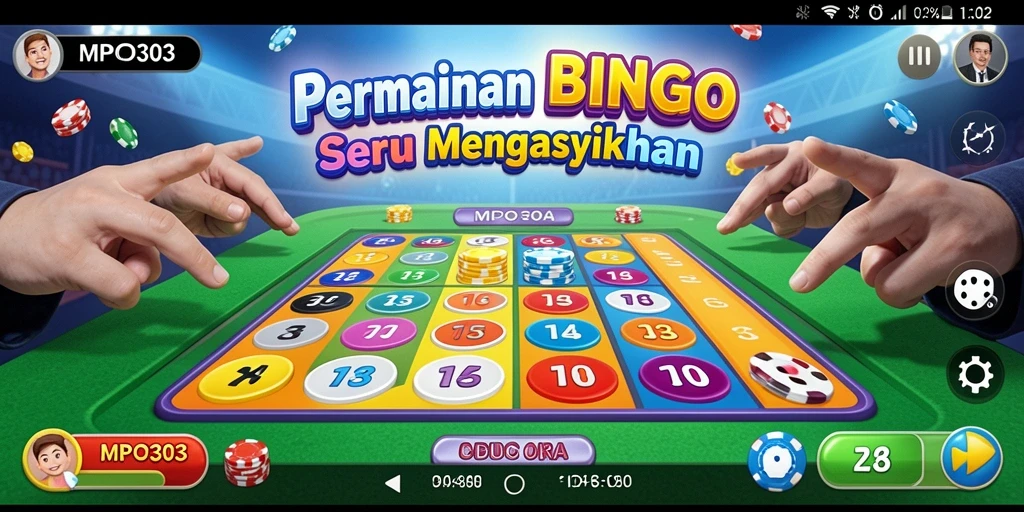 Screenshot gameplay MPO303 yang menunjukkan suasana Bingo yang seru.
