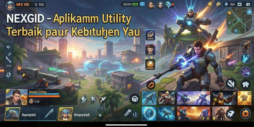 Gambar antarmuka utama NEXGID yang menampilkan fitur aplikasi Utility.