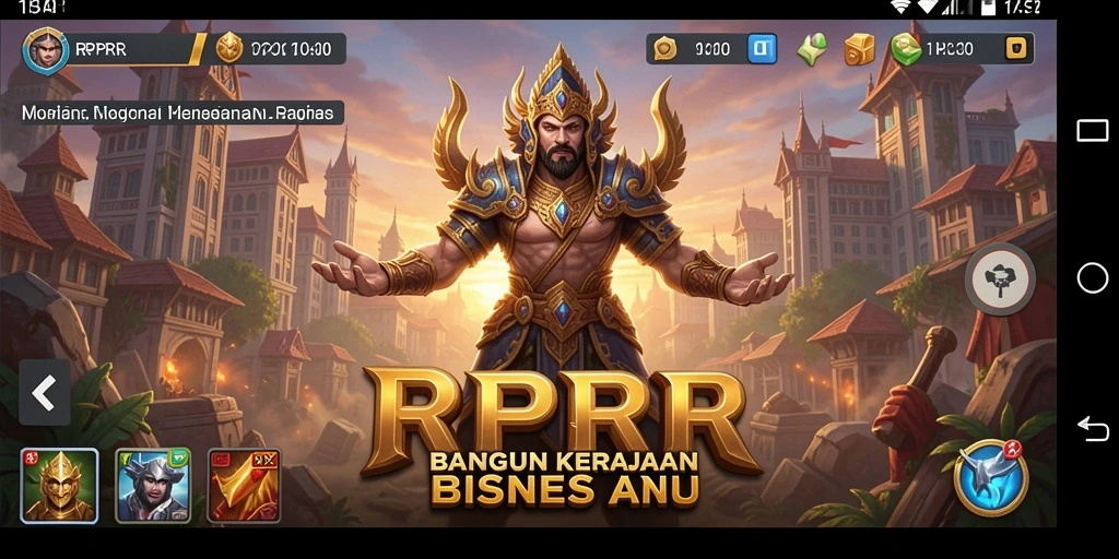 Screenshot gameplay RPRR yang menunjukkan aktivitas bisnis yang dinamis.