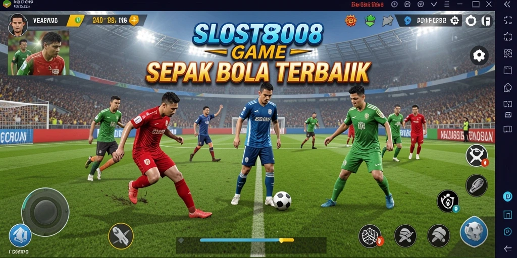 Tampilan gameplay menarik dari SLOST8808 yang penuh aksi sepak bola.