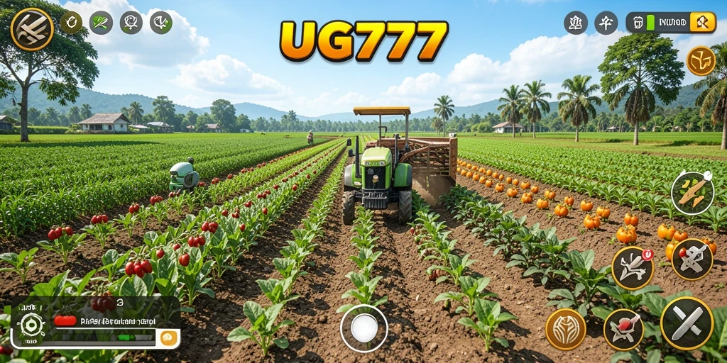 Screenshot gameplay UG777 menampilkan pengelolaan lahan pertanian yang menarik.