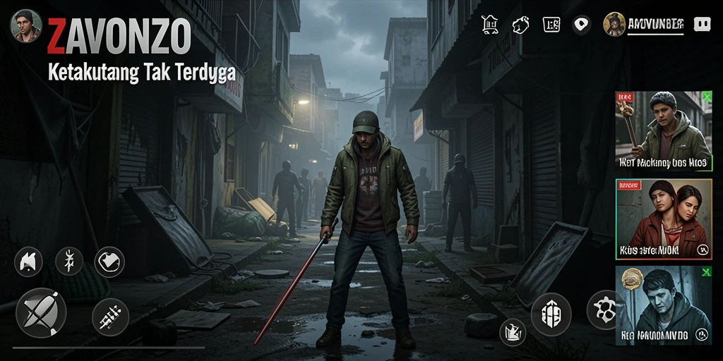 Tampilan gameplay menakutkan di dalam dunia ZAVONZO.